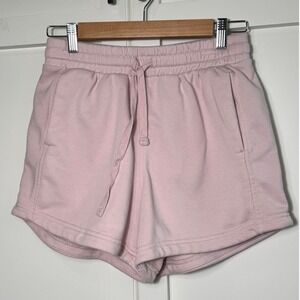 Talulah Womens Pink French Terry Sweat Shorts Size Medium Drawstring Pockets